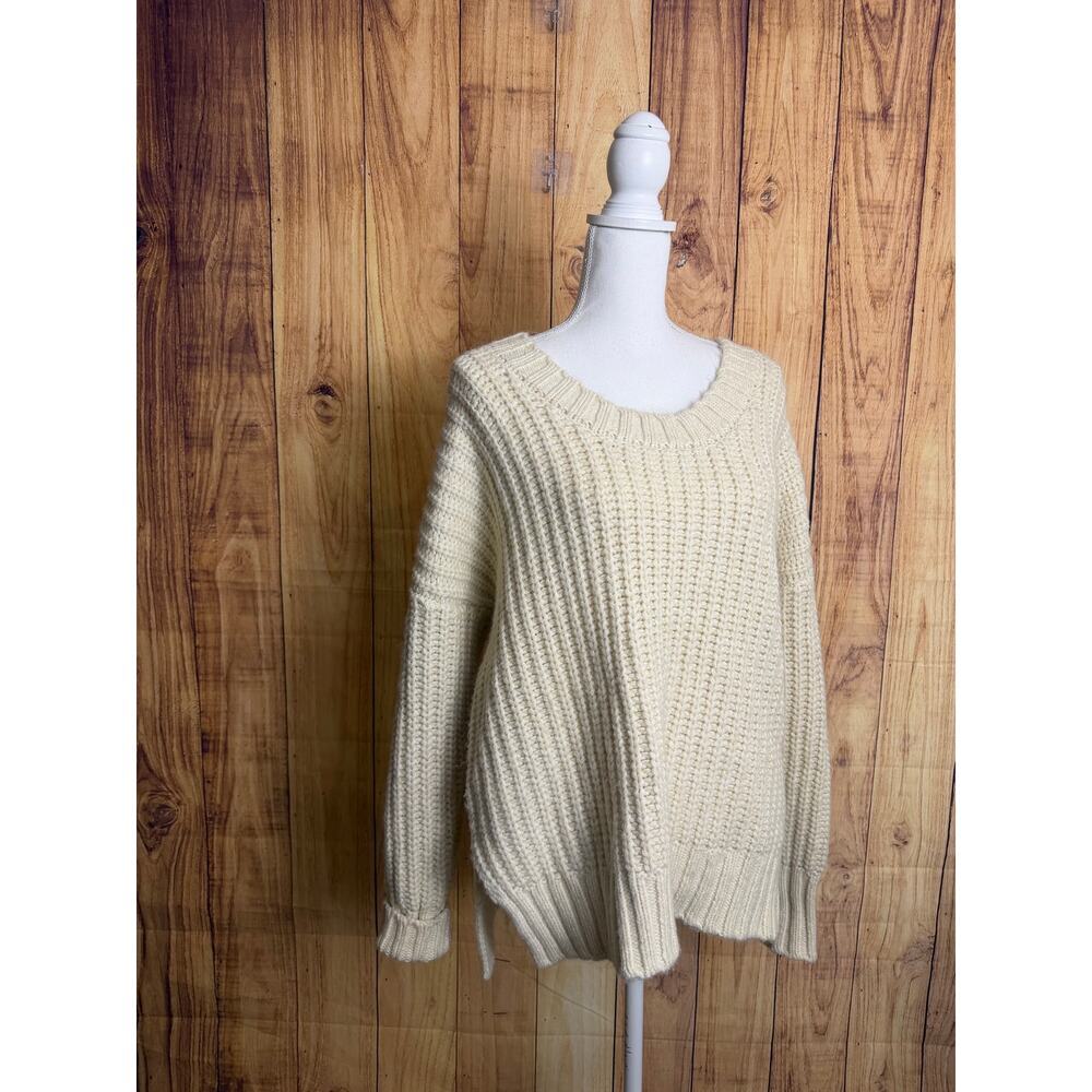 Aerie Offline Chunky Knit Sweater Cream Color Women's Size S